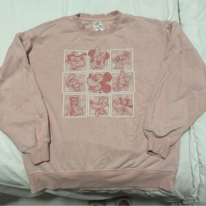 Pink Disney Character Graphic Sweatshirt